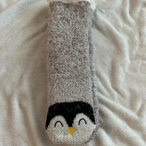 Penguin Fuzzy Slipper Socks
